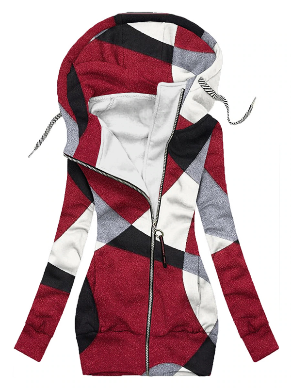 HOODY QUI RED AND GREY