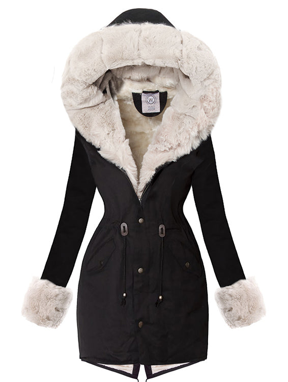 <tc>Parka kabát Elora čierno-béžový 2</tc>