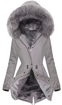 PARKA JACKET MARJORY grey with grey fur