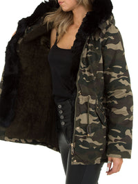 <tc>Zimska jakna s kapuco Malka vojaška</tc>