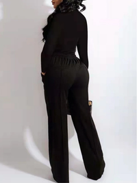 PANTS AND TOP LIZETTA black