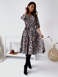 <tc>Elegantiška suknelė Stacie leopardo rašto</tc>