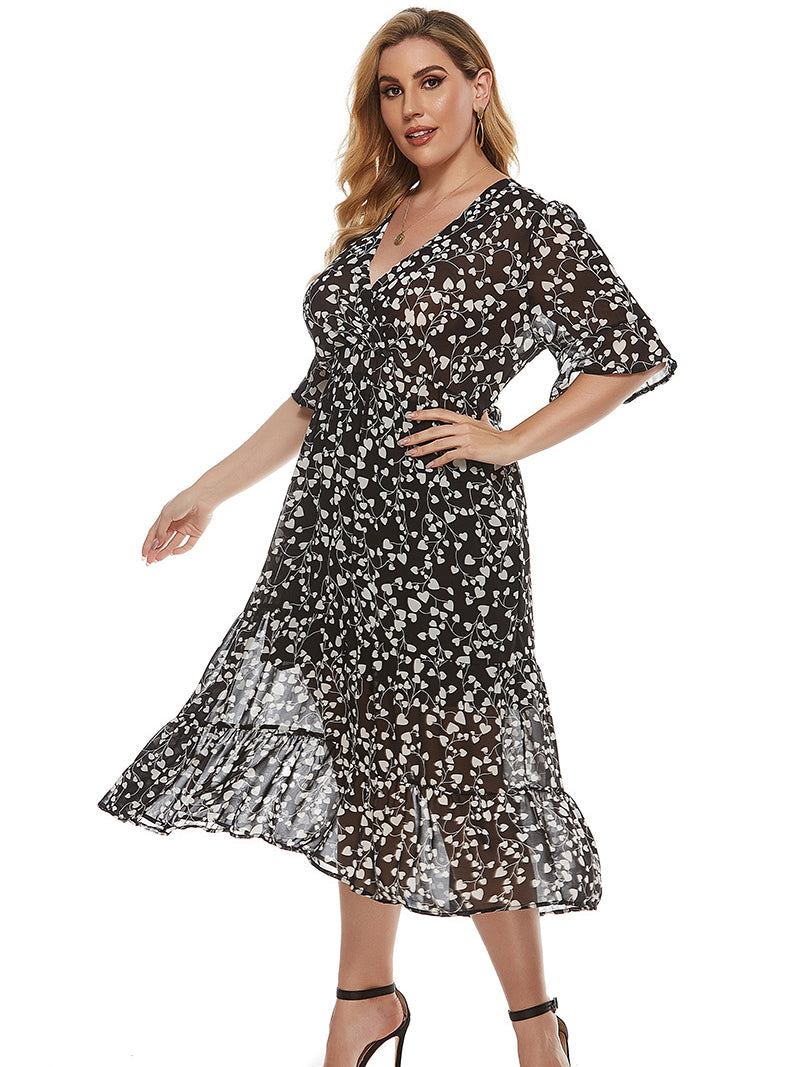 PLUS SIZE DRESS GRACINA black