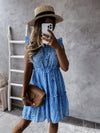 <tc>Mini vasarinė suknelė Charleena mėlyna</tc>