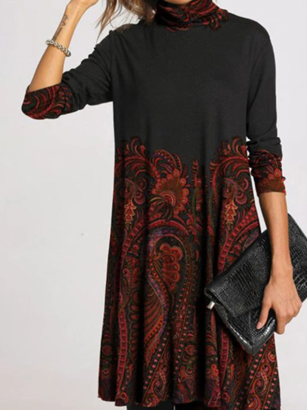 ELEGANT DRESS JADWIGA black and red