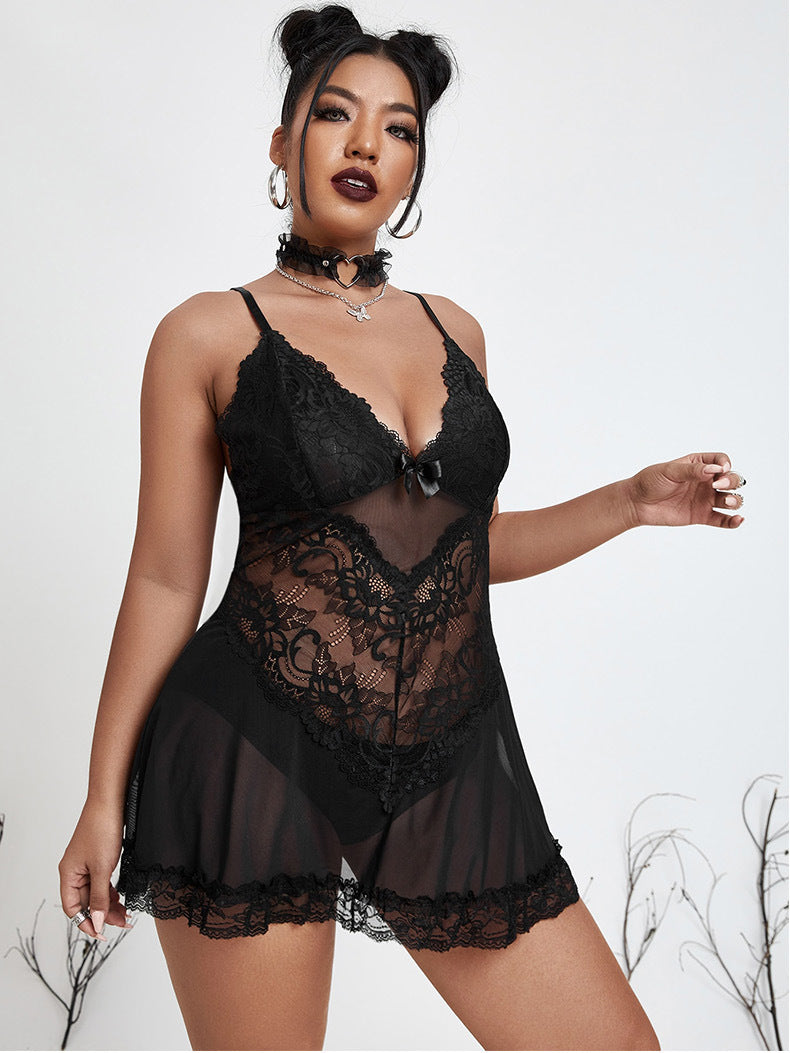 PLUS SIZE UNDERWEAR SET BENCA black