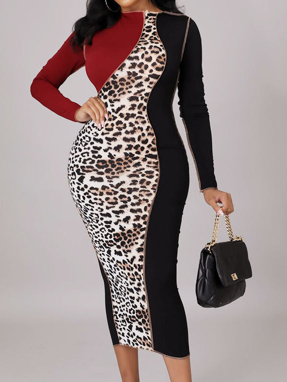 <tc>Elegantné šaty Thessaly leopardie</tc>
