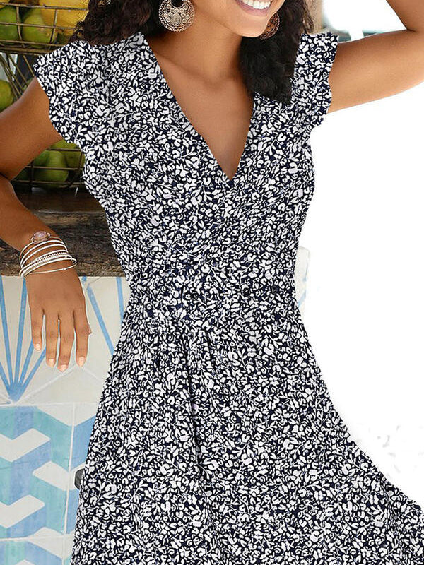 SUMMER DRESS CASSYE black and white