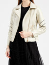 LEATHER IMATATION JACKET GINNIE beige