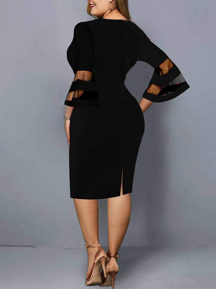 <tc>Plus size šaty Katrin čierne</tc>