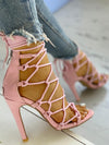 Sandály na podpatku GOSSY růžové