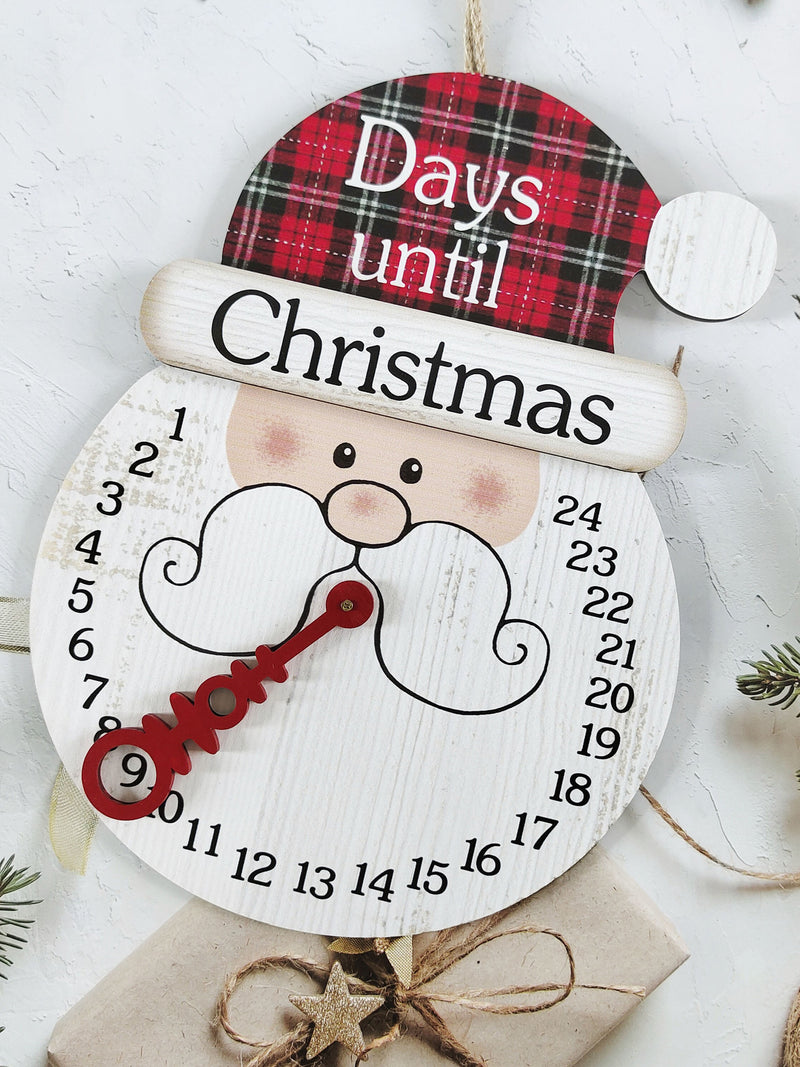 COUNTING DAYS TILL CHRISTMAS white