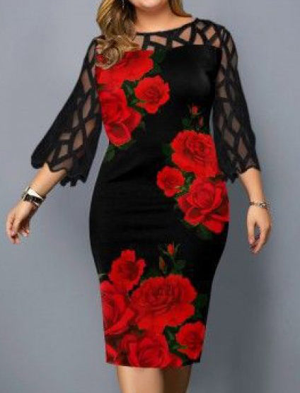 PLUS SIZE DRESS CLARA black