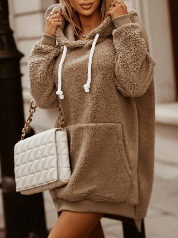 FLUFFY HOODY PIXIE BROWN