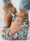 SANDALS NATALYN white and black
