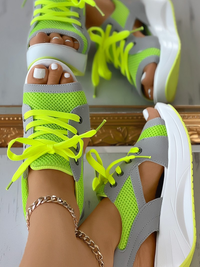 SANDALS NEILLA grey and green