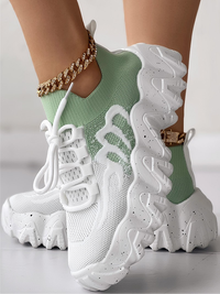 SNEAKERS ZABBY white and green