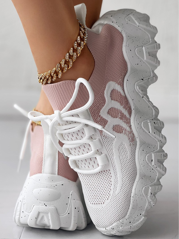 SNEAKERS ZABBY white and pink