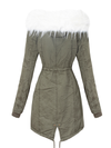 PARKA JACKET WITH WHITE FUR TIANNA khaki