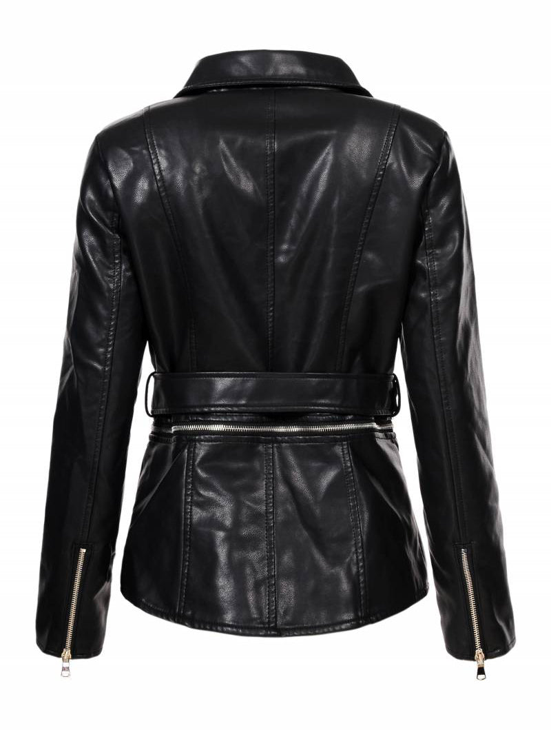 LEATHER JACKET ADALINDA black