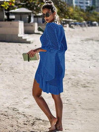 BEACH CROCHETED MINI DRESS ZITA blue